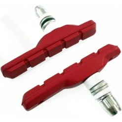 Alligator Bremsschuhe - Für V-Brakes - Für Alufelgen - Schwarz / Rot