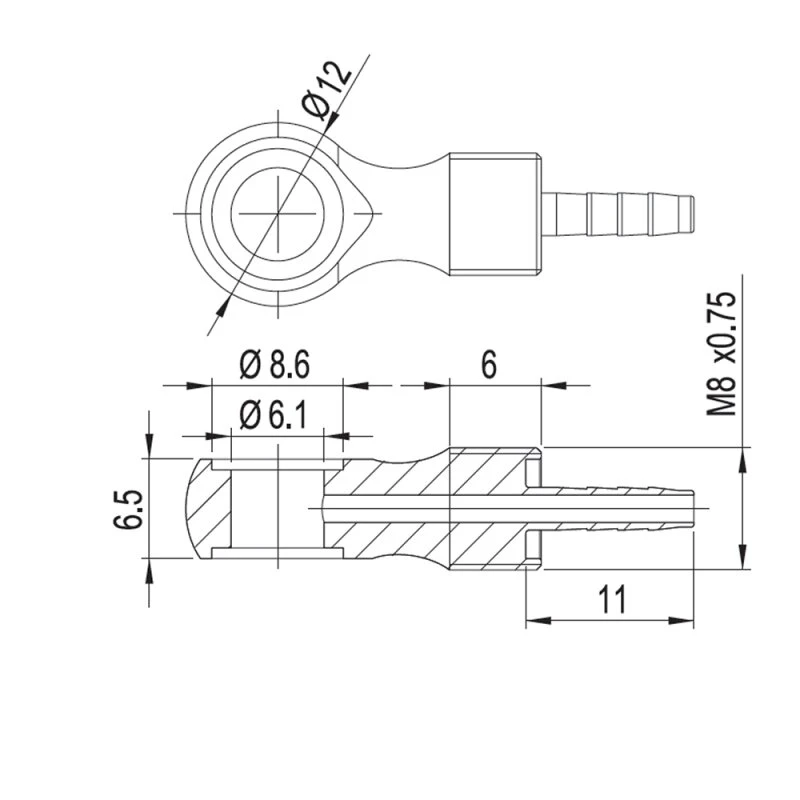 Alligator Banjo end - Leitungsanschluss Hebel - 90° Alligator Banjo End - Leitungsanschluss Hebel - 90° -Tuning Bikes Verkaufe banjo end leitungsanschluss hebel 902