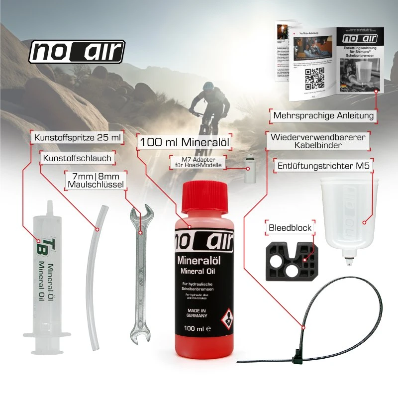 noair Entlüftungskit für Shimano Scheibenbremsen Noair Entlüftungskit Für Shimano Scheibenbremsen -Tuning Bikes Verkaufe noair entlueftungskit shimano bremsen2