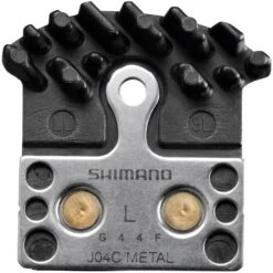 Shimano Bremsbelag-Metall J04C Mit Kühlrippen Inkl. Feder Und Splint